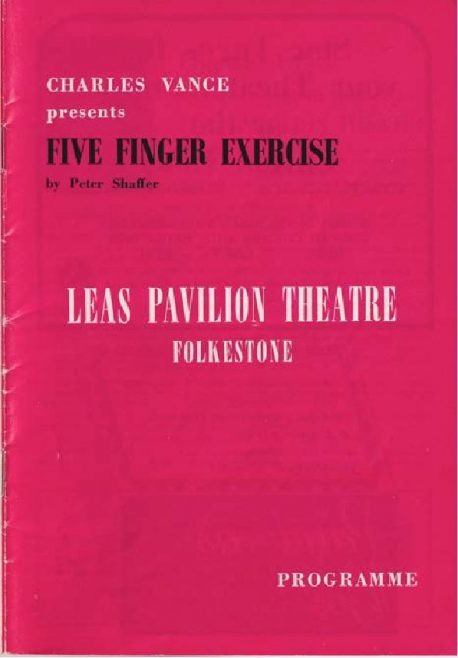 Programme for 'Five Finger Exercise'