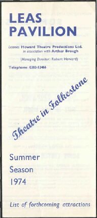 Leaflet advertising performances in the Summer Season 1974