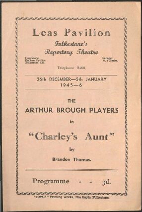 Advertisement for production of "Charley's Aunt"